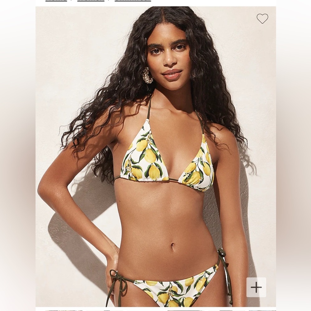J. Crew Perfect String Bikini Top AND Bottom in Limoncello